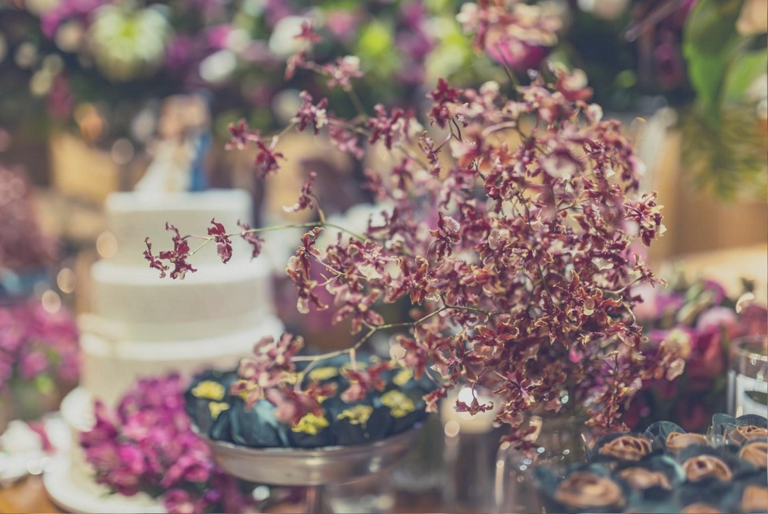 Detailansicht eines Blumenarrangements